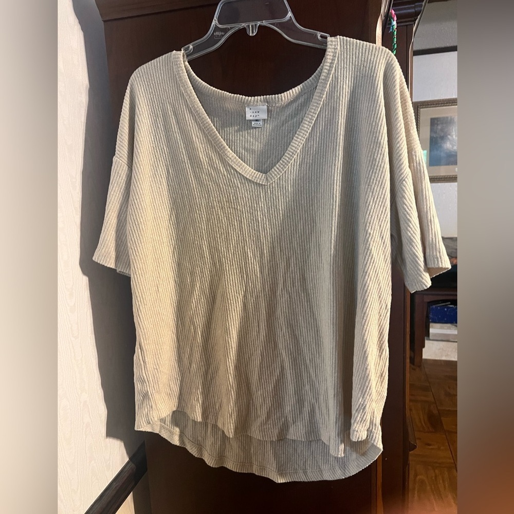 short sleeve ribbed